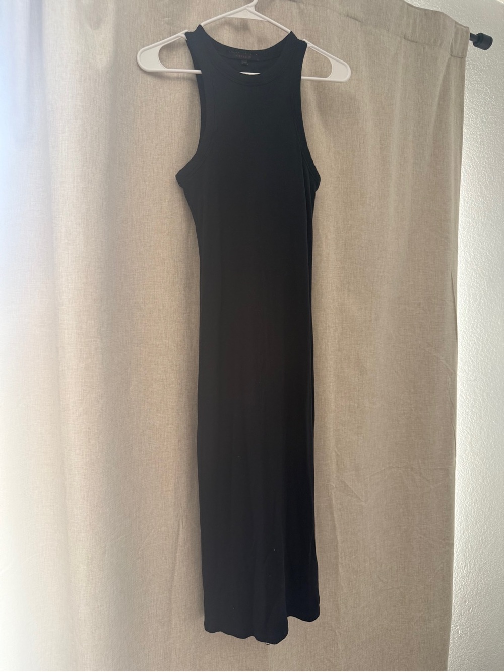 Greyson Black Sleeveless Maxi Dress - High Neck Ribbed Style